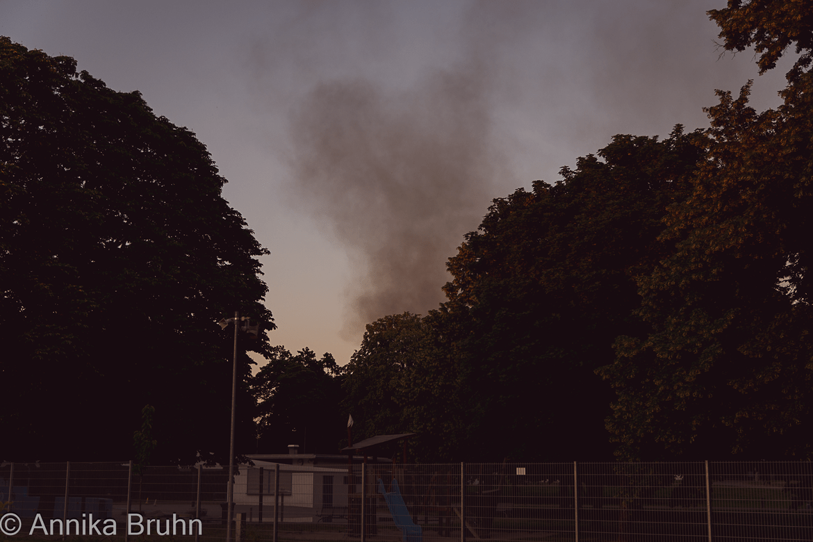 Rauchwolke über Bruchsal!